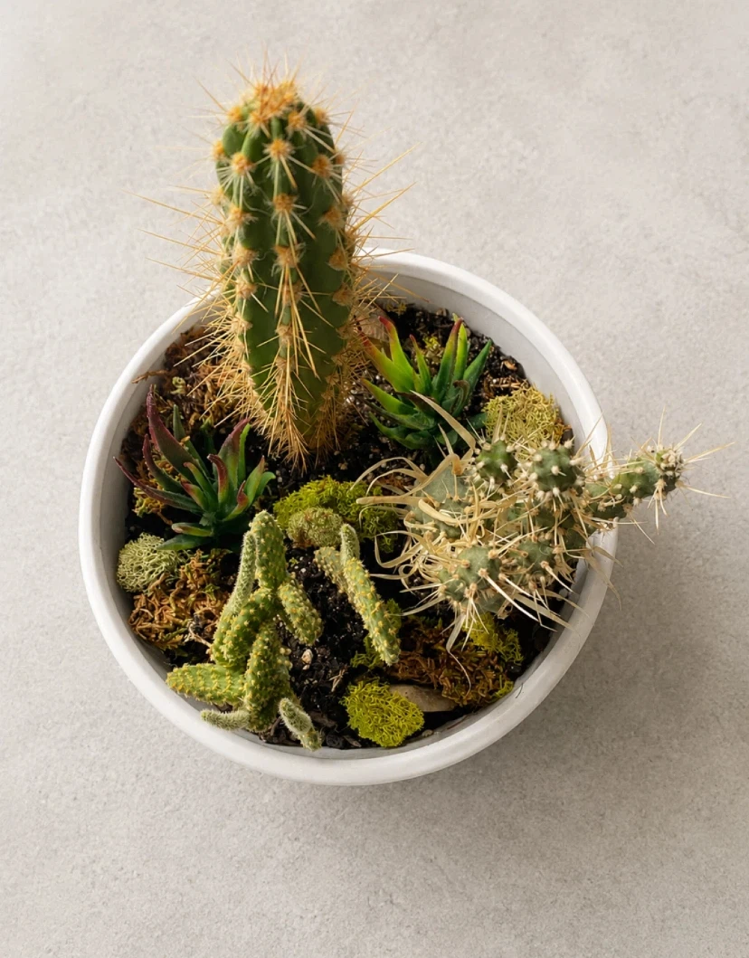 Cactus and Succulent Garden in Modern Planter - photo 2