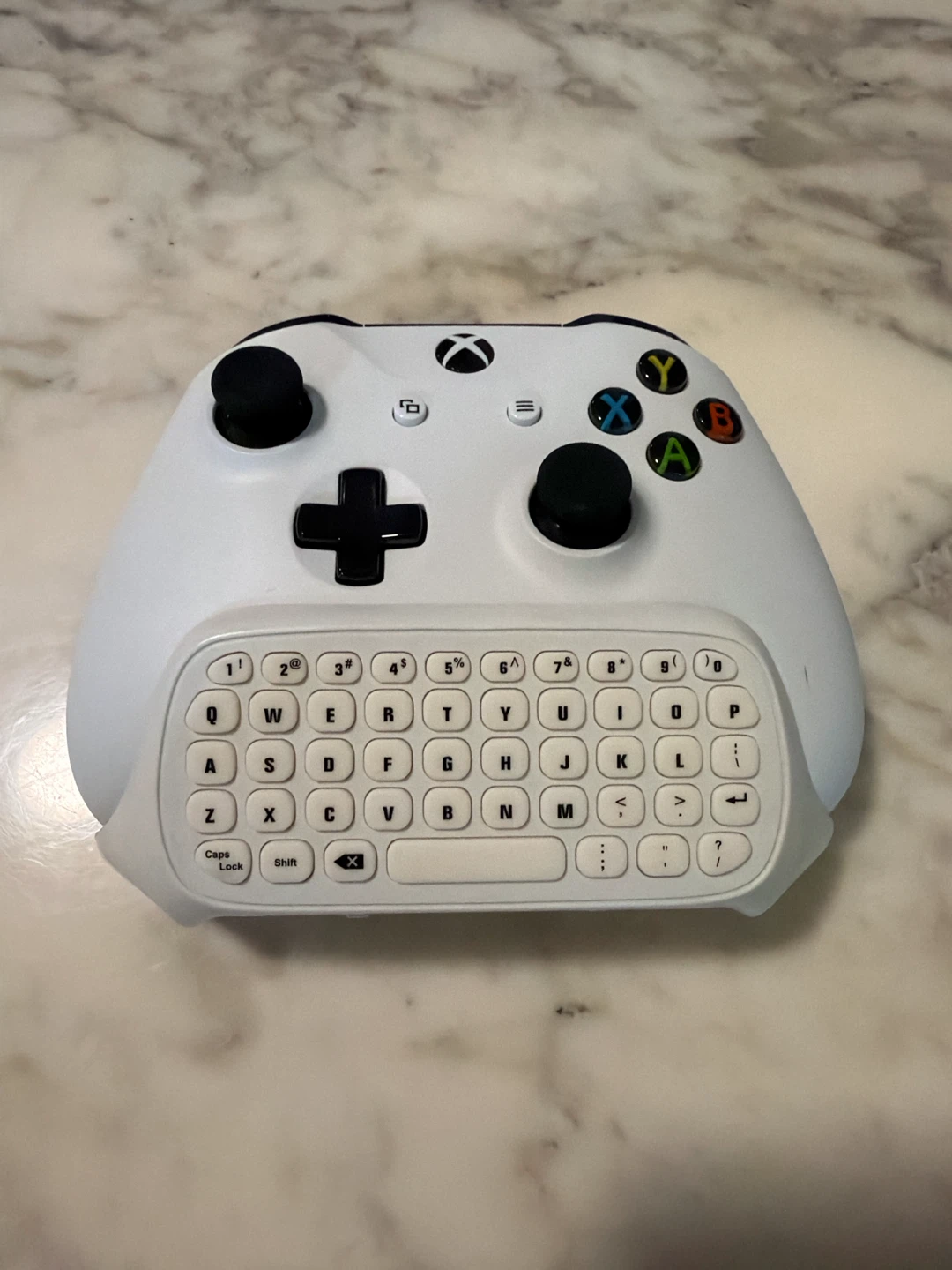 White Xbox Wireless Controller with Keyboard Attachment