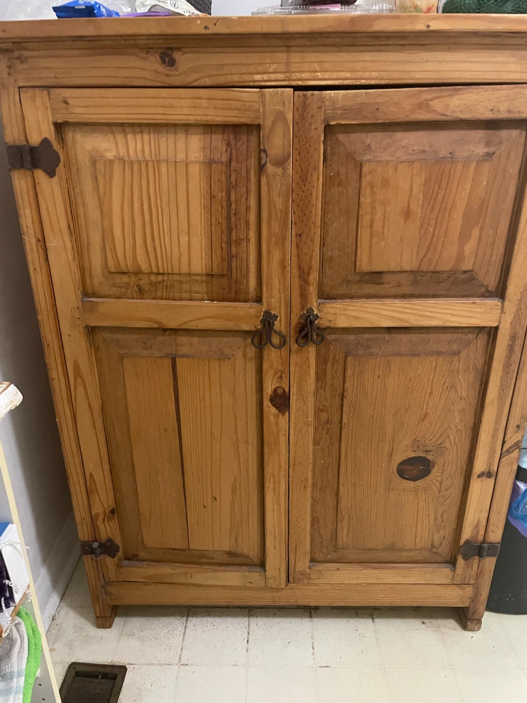 Wooden cabinet with doors