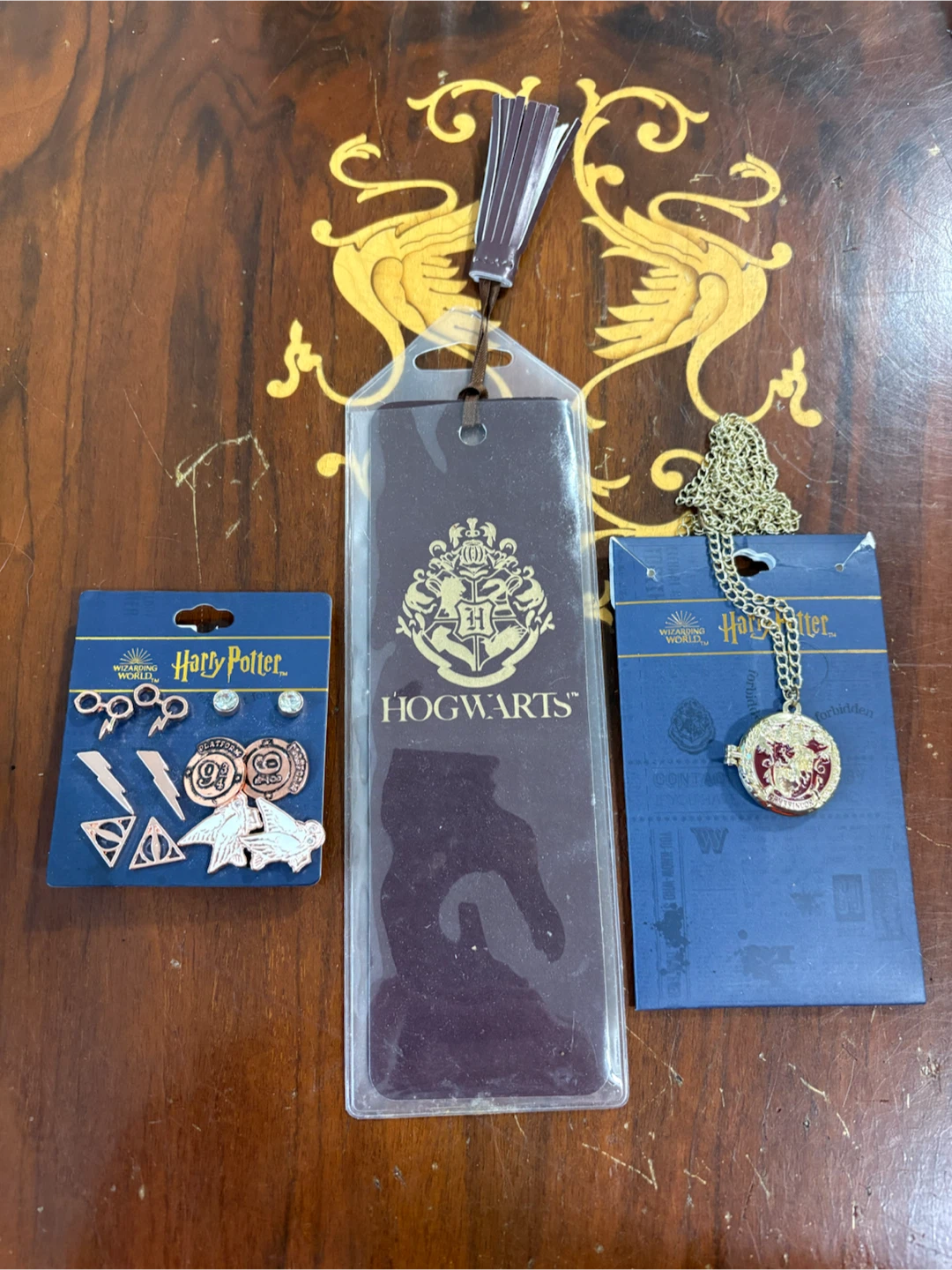 Harry Potter Wizarding World Necklace, Earrings, Bookmark