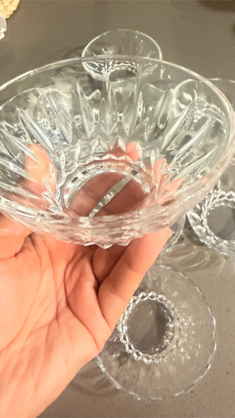 Set of 10 Clear Glass small Bowls - photo 3