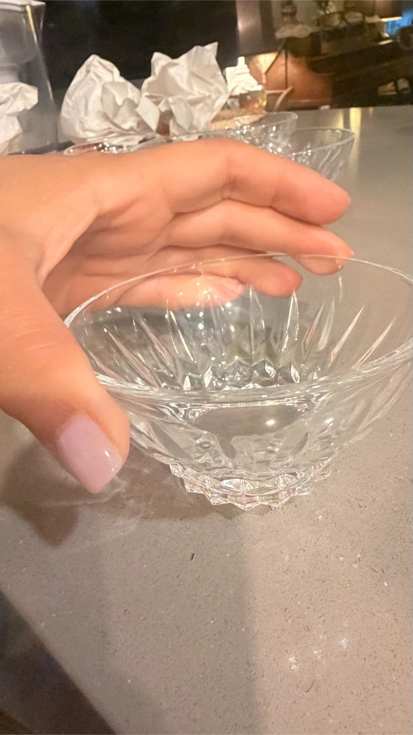 Set of 10 Clear Glass small Bowls - photo 5