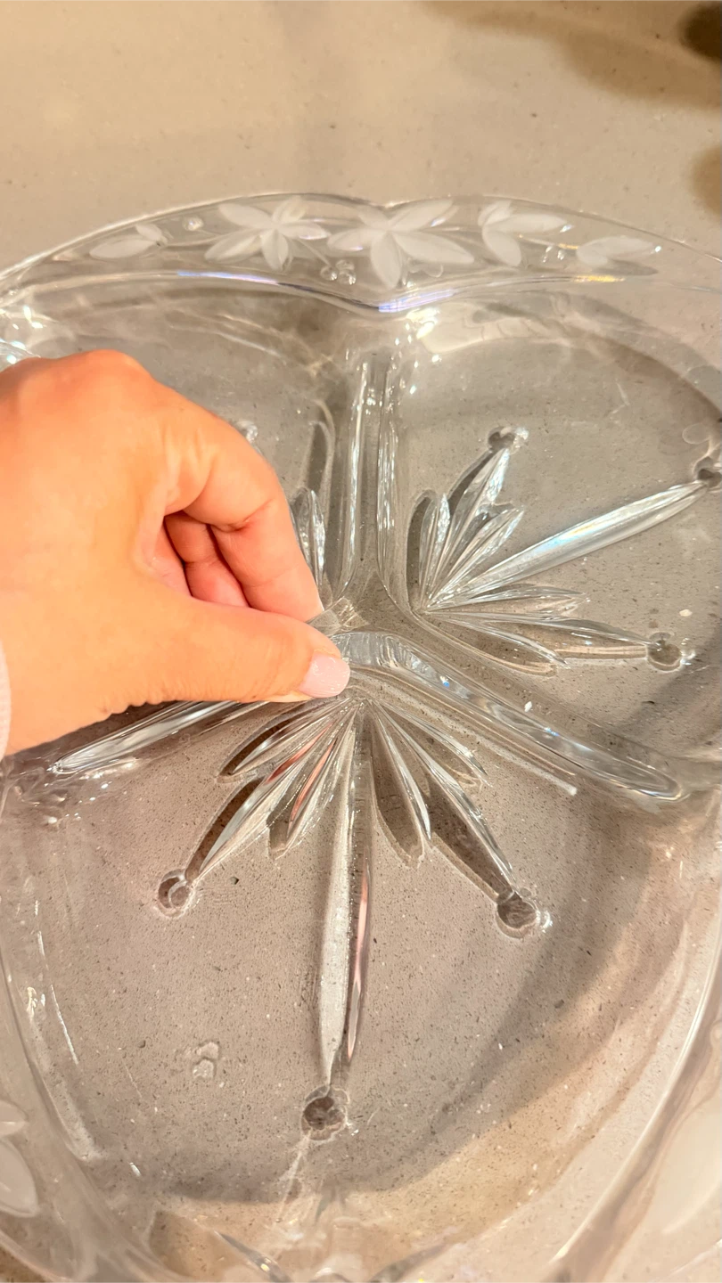 Clear Glass Divided Serving Dish - photo 3