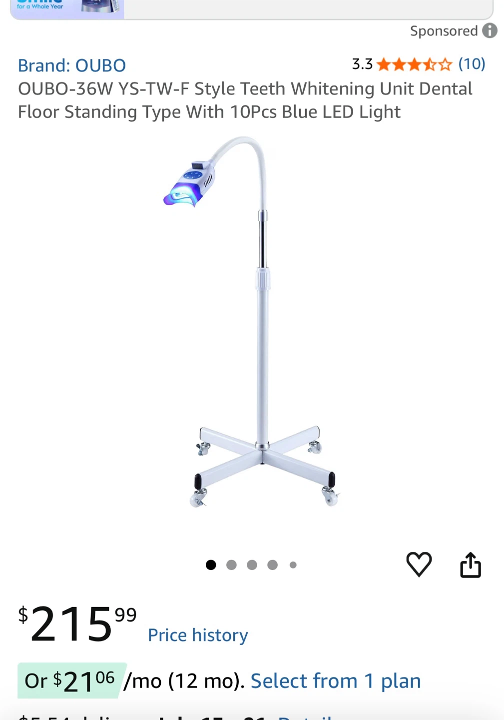 OUBO Teeth Whitening Unit Dental Floor Standing Type - photo 2
