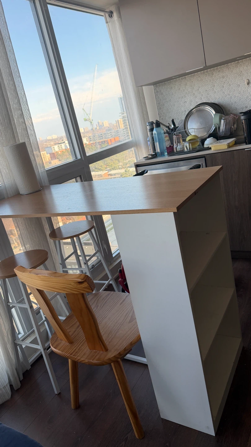 Bar Table with Shelves