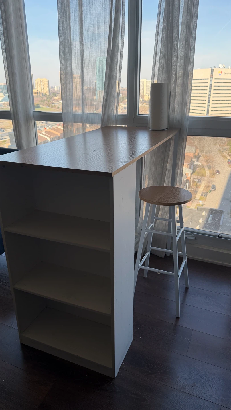 Bar Table with Shelves - photo 4