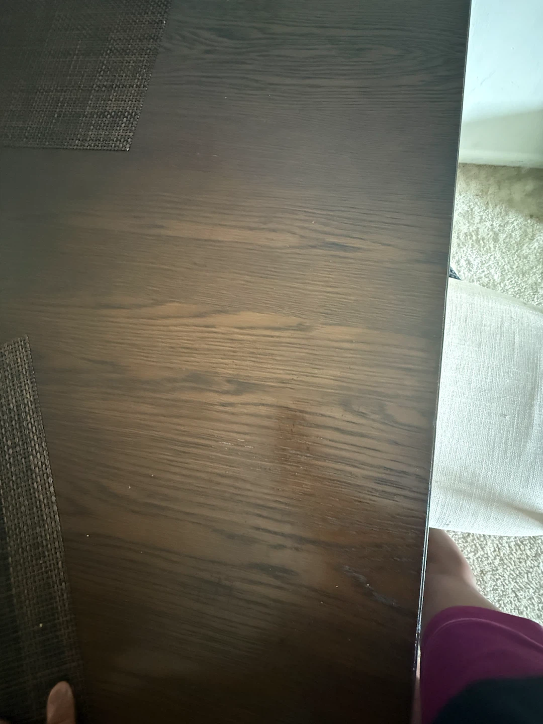 Dark Wood Dining Table with 6 Chairs - photo 3