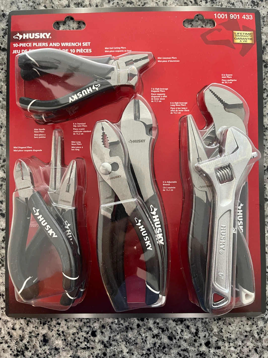 Husky 10-Piece Pliers and Wrench Set