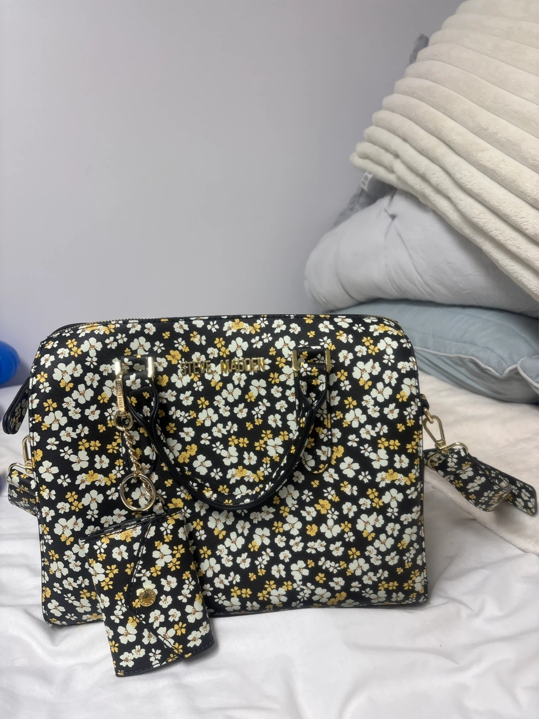 Steve Madden Floral Satchel Bag