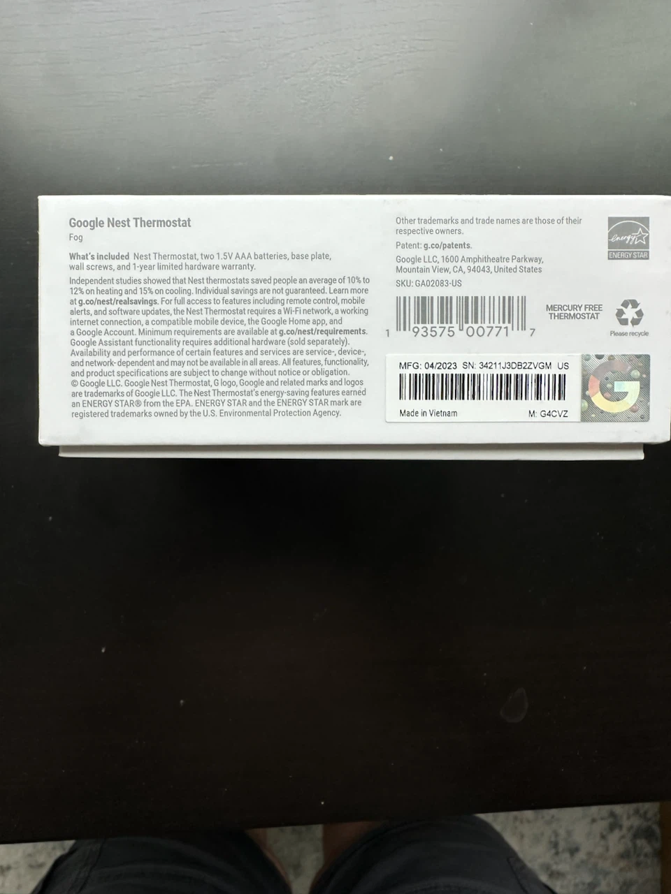 Google Nest Thermostat - photo 2