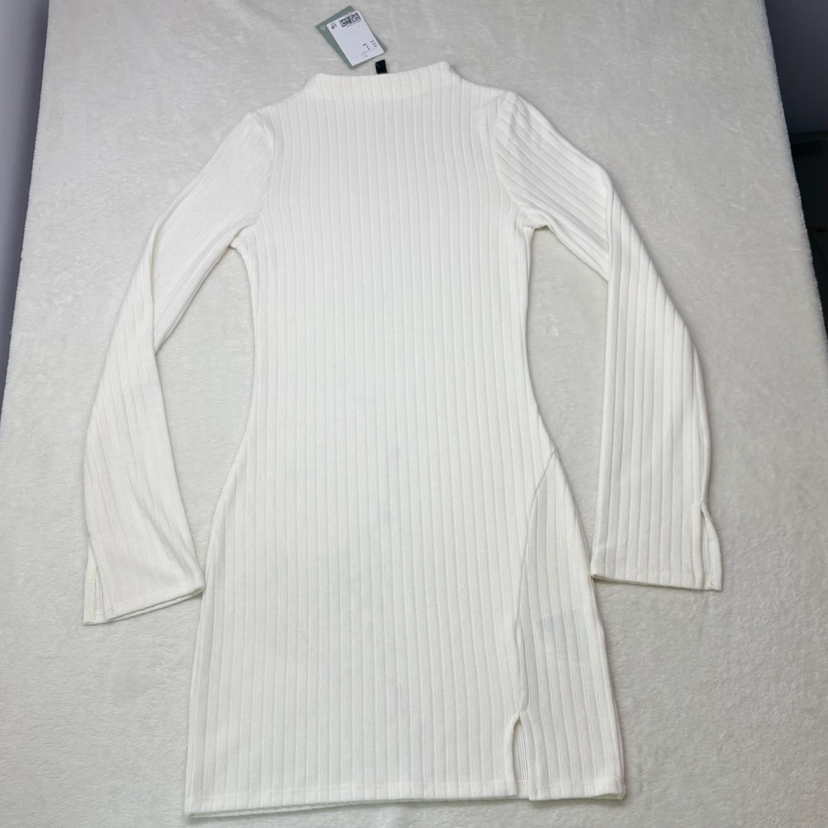 Divided H&M Ribbed Mock Neck Mini Dress Flared Sleeve Size S - photo 4