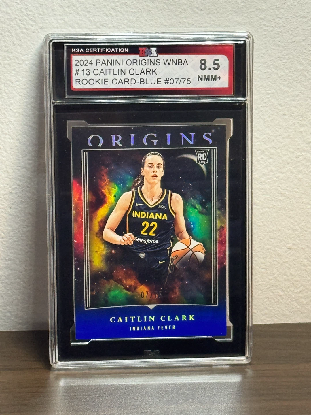 2024 Panini Origins Caitlin Clark /75 Rookie Card #13 Blue 8.5
