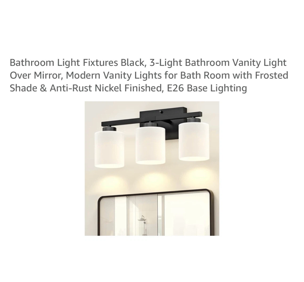 Brand new Bathroom Light Fixtures Black, 3-Light