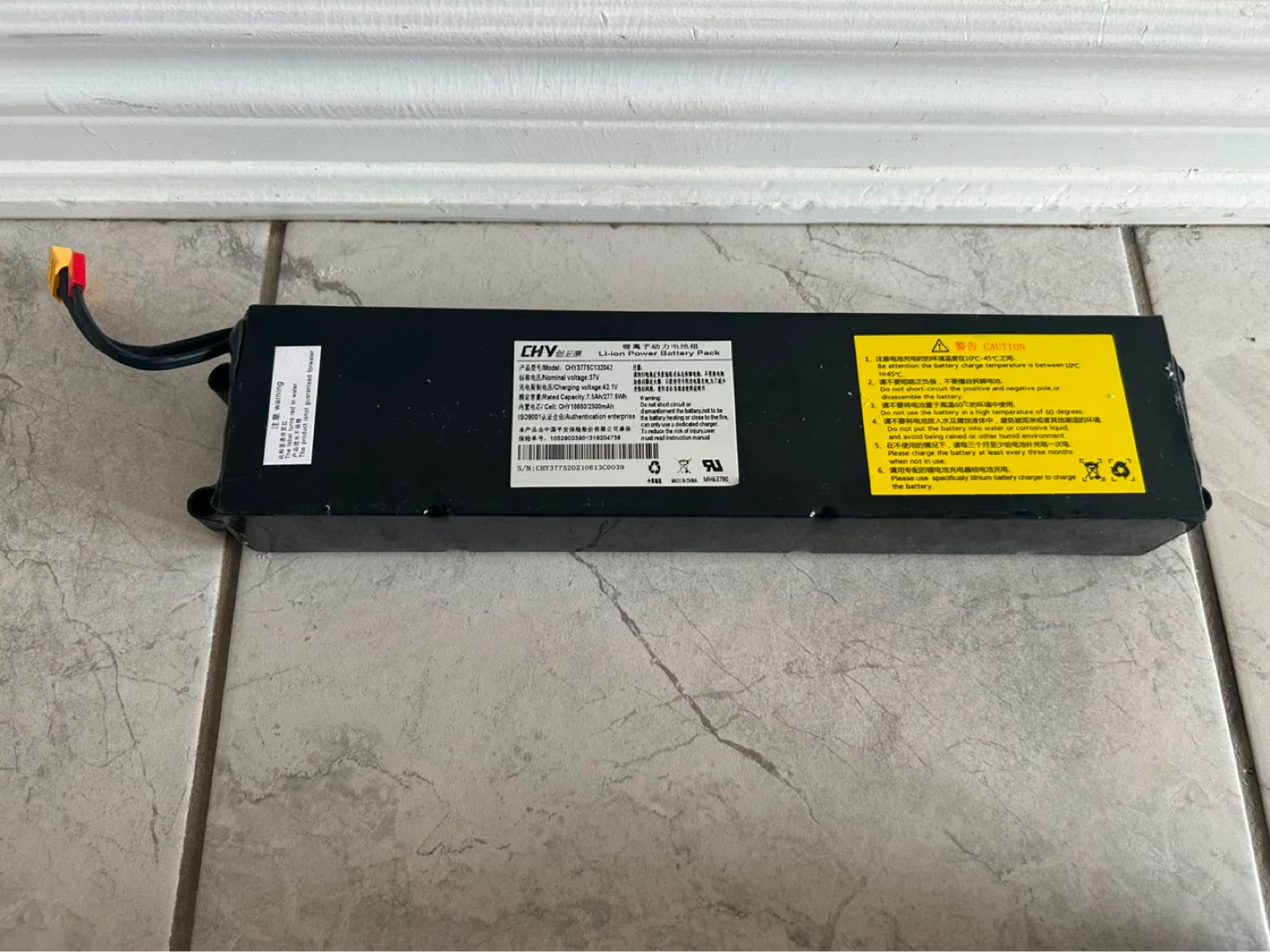 CHY Li-ion Power Battery Pack 37V 7.5Ah