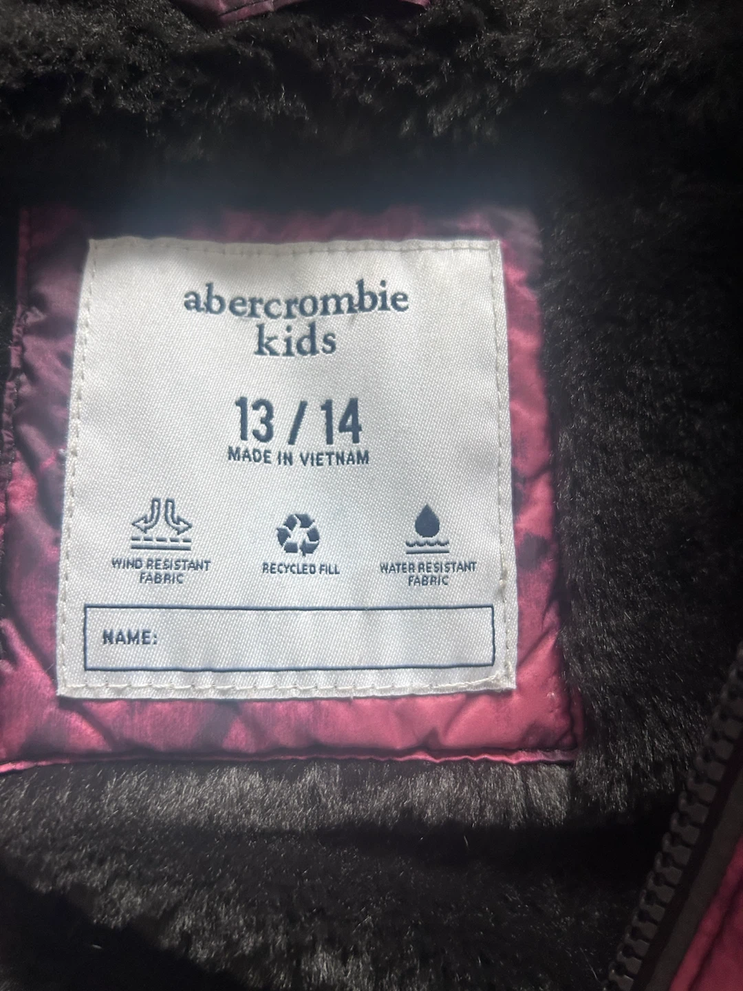 Abercrombie Kids Puffer Jacket Red Tie-Dye Size 13/14 - photo 2