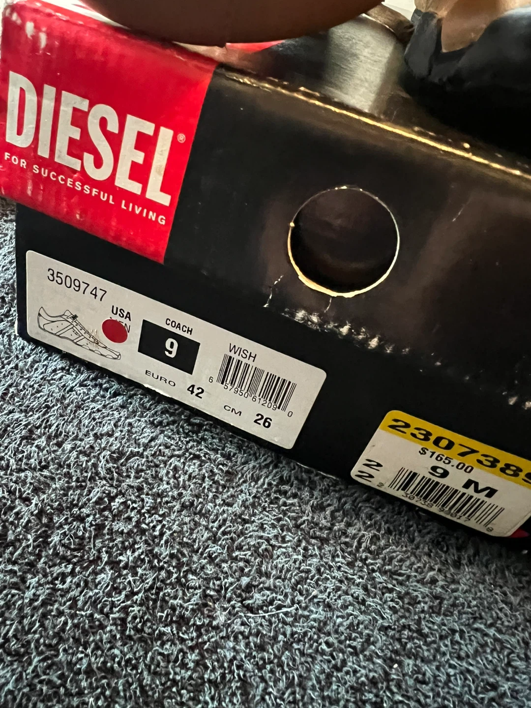Vintage Diesel Men's Leather Sneakers Size 9 - photo 3