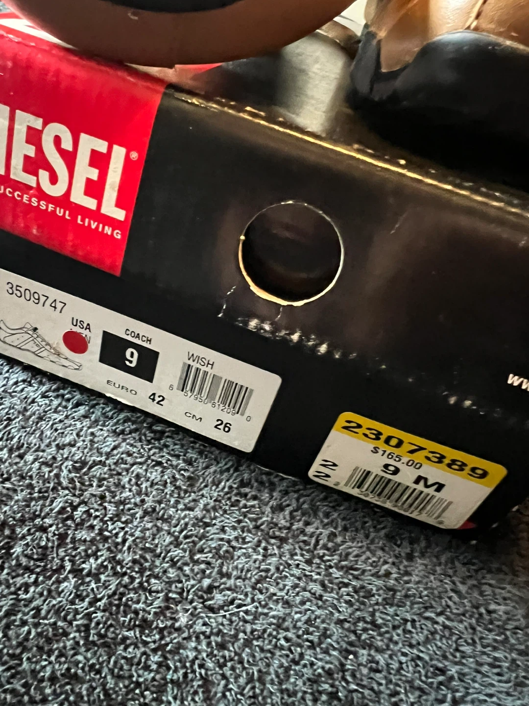 Vintage Diesel Men's Leather Sneakers Size 9 - photo 5