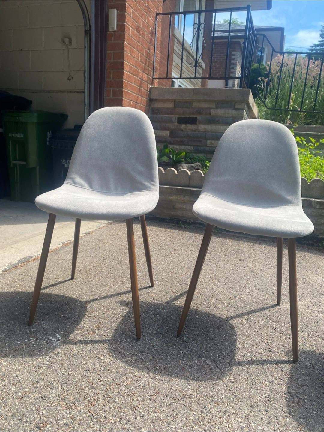 Set of 4 Grey Dining Chairs - photo 3