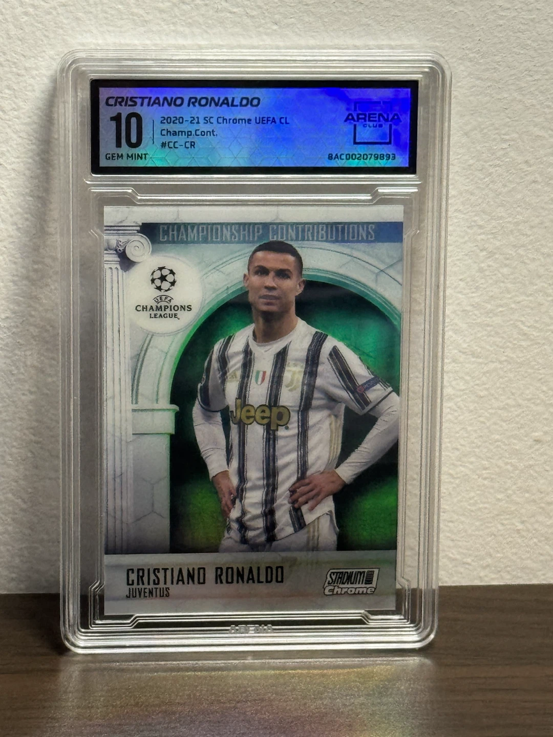 Cristiano Ronaldo 2020-21 SC Chrome UEFA CL Card