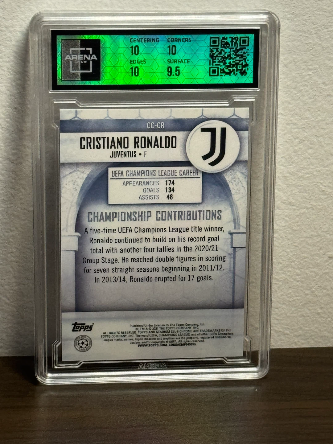 Cristiano Ronaldo 2020-21 SC Chrome UEFA CL Card - photo 2