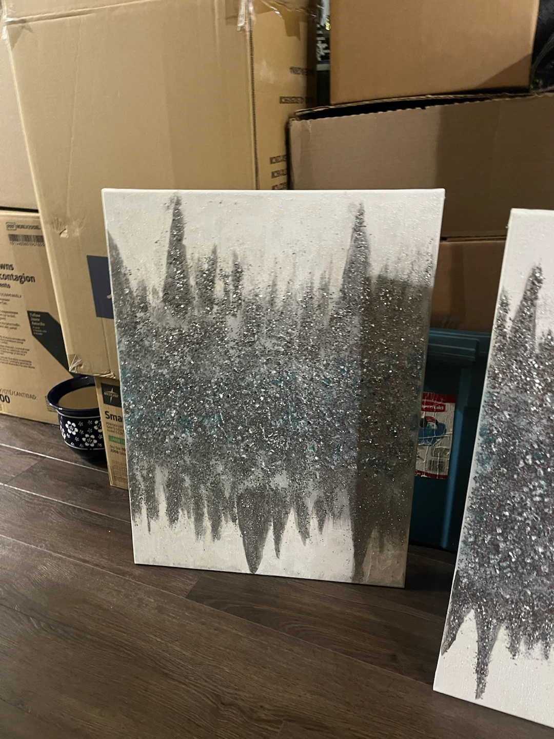 Sparkly Tree Landscape Canvas Art