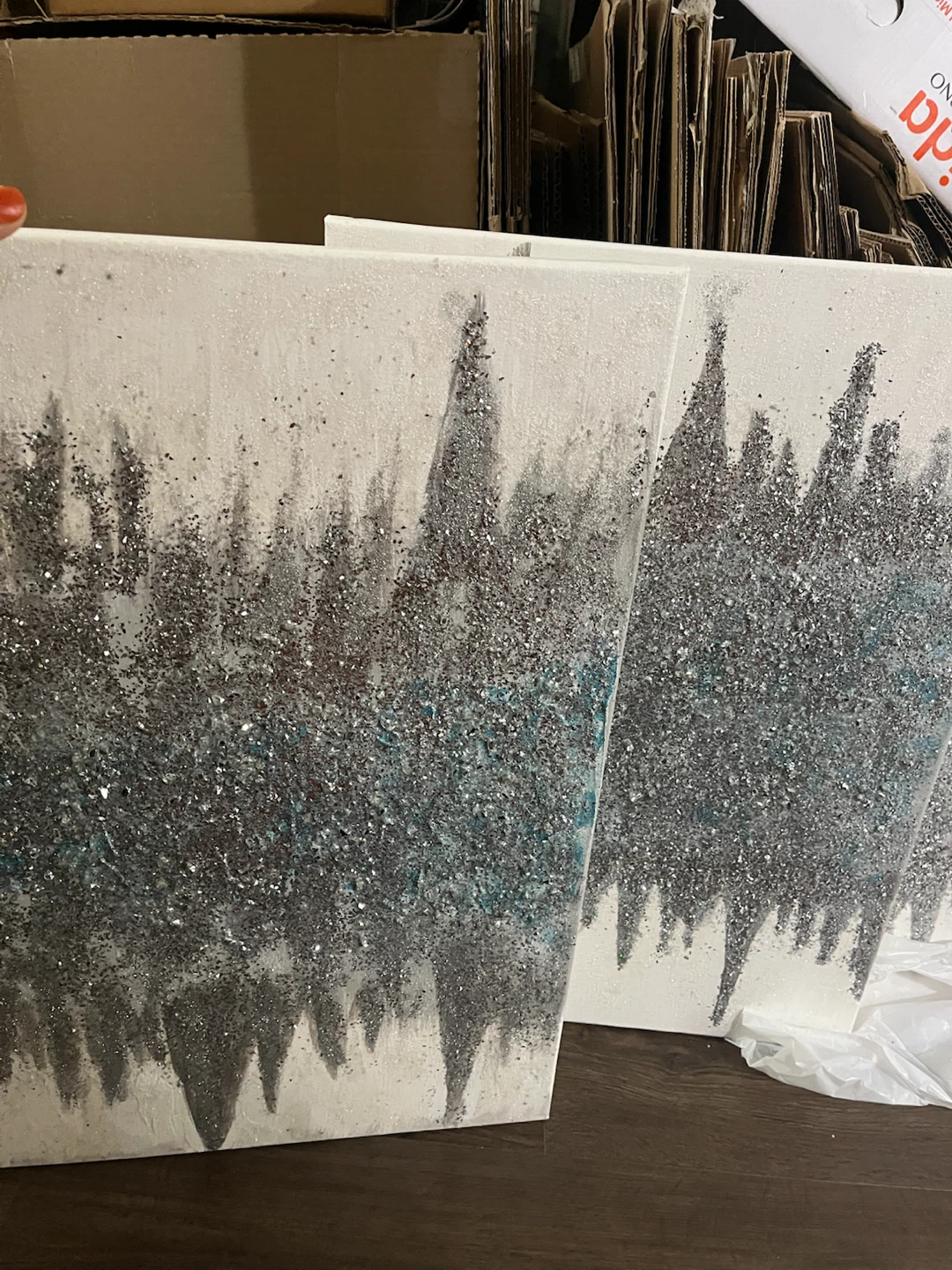 Sparkly Tree Landscape Canvas Art - photo 2