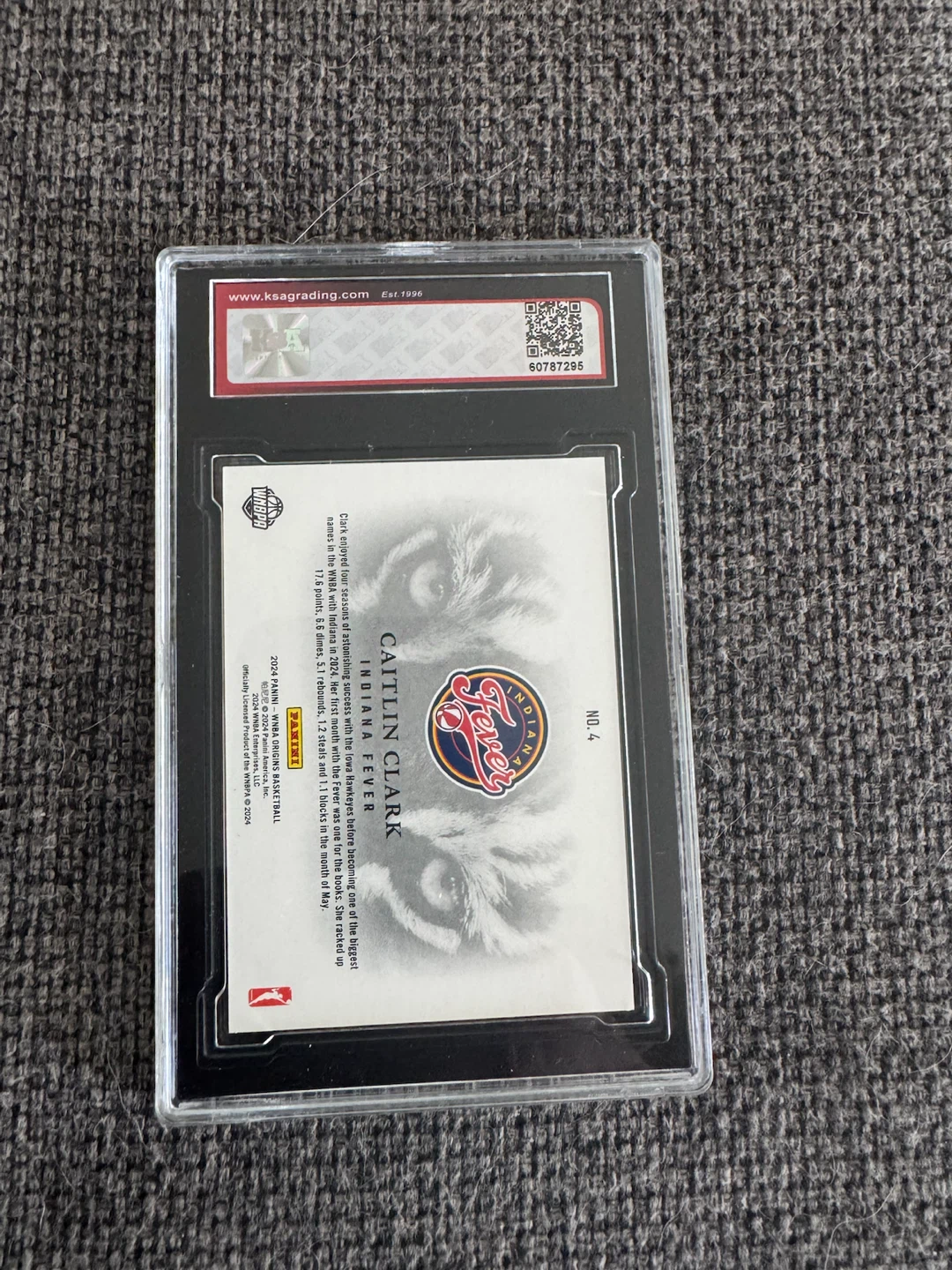 2024 Panini Origins Caitlin Clark #4 Rookie Card - Tiger Eyes - photo 2
