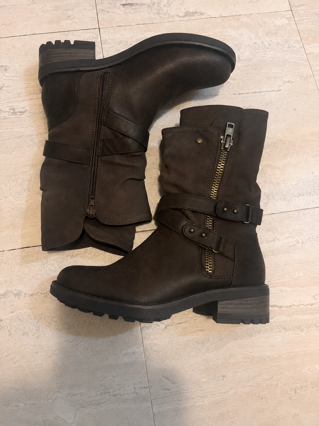 Fergalicious by Fergie Brown Moto Boots