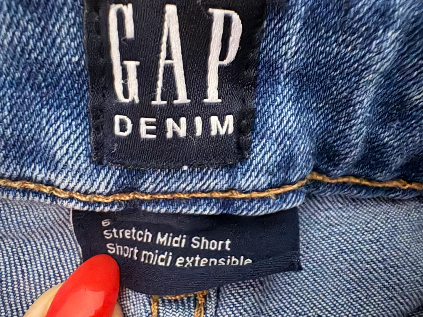 GAP Denim Stretch Midi Shorts - girls size 6 - photo 3