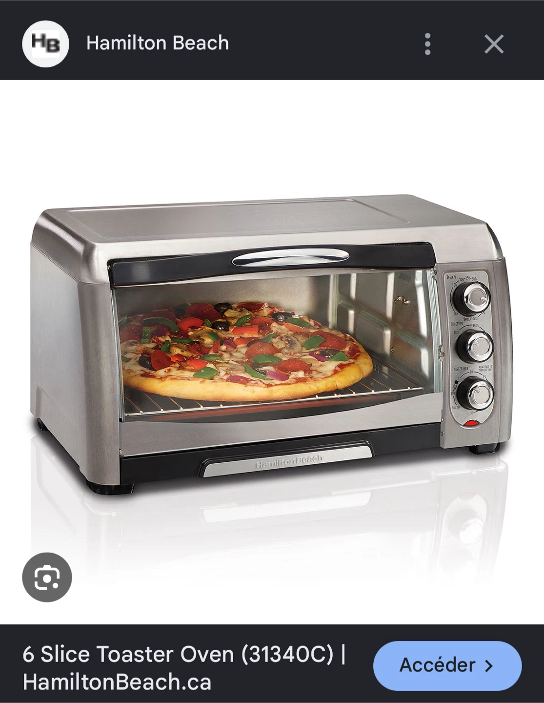 Hamilton Beach 6 Slice Toaster Oven