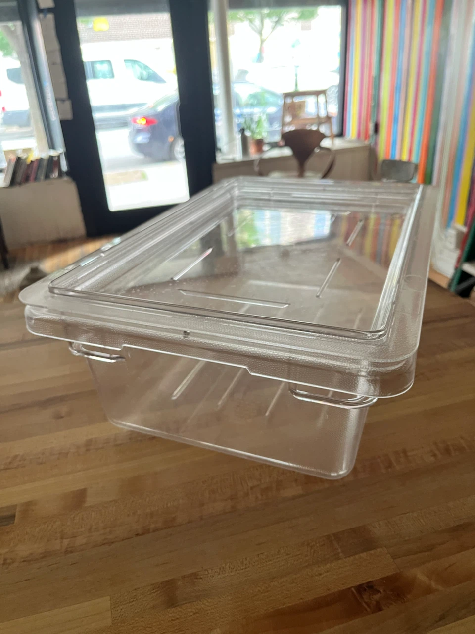 Clear Plastic Food Storage Container with Lid