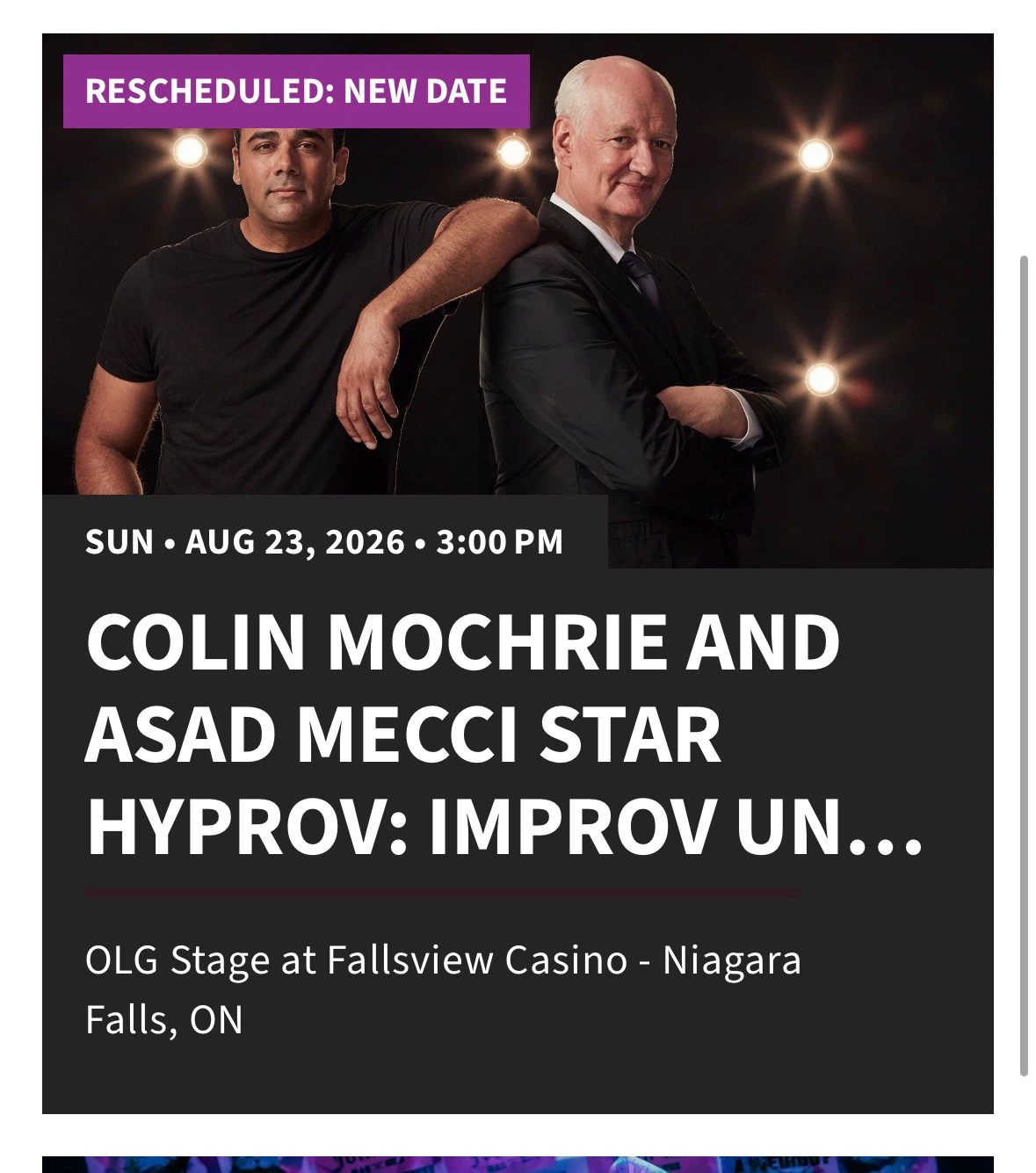 Colin Mochrie & Asad Mecci Hyprov: Improv Un... Tickets