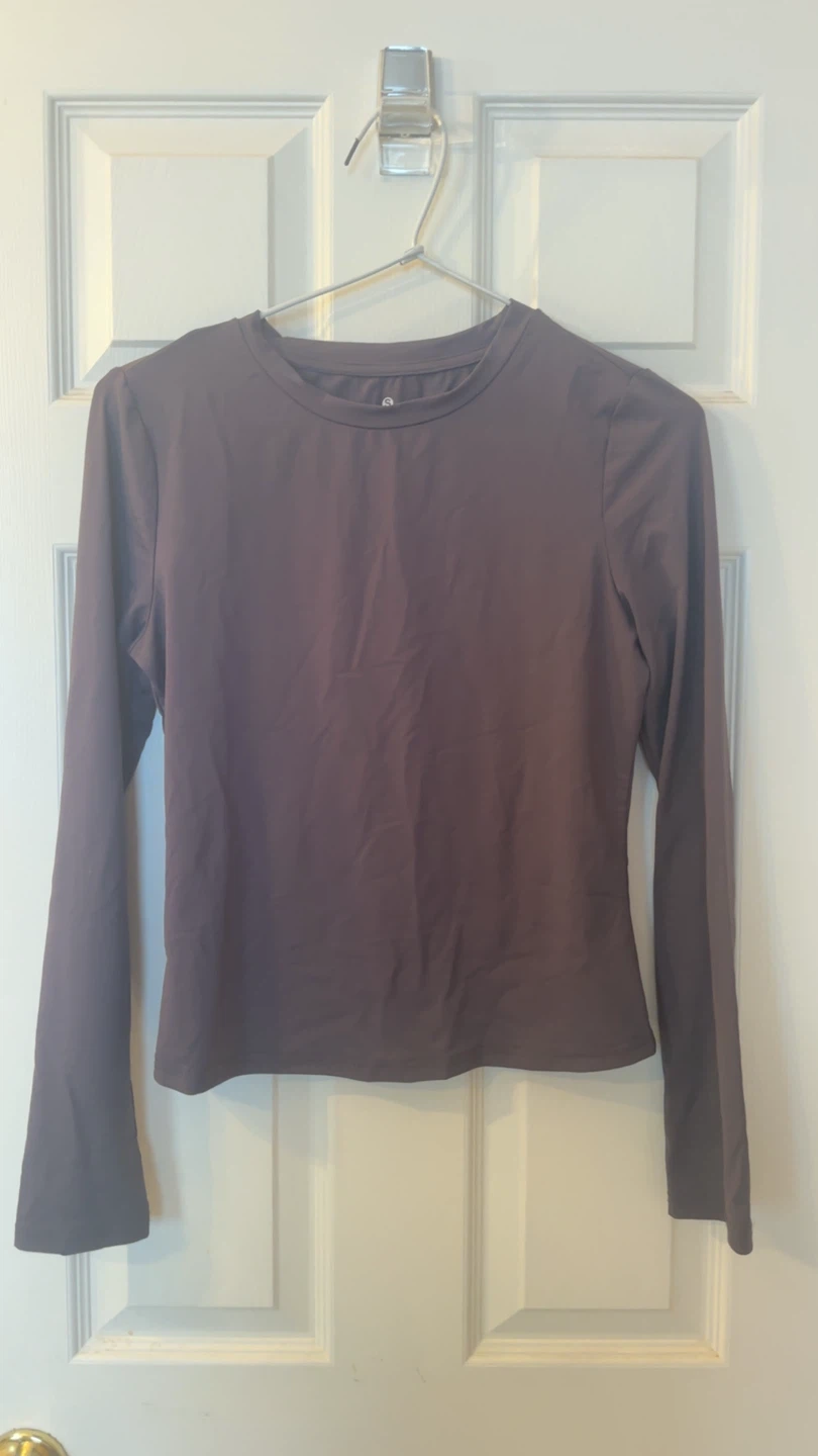 Grey tight Long Sleeve Top
