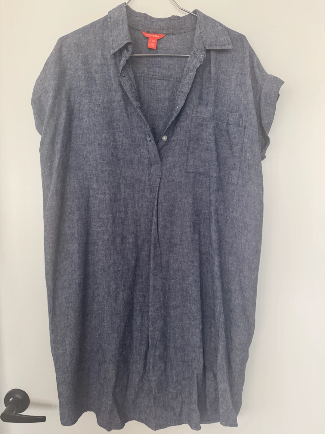 Joe Fresh Blue Linen Blend Tunic Dress