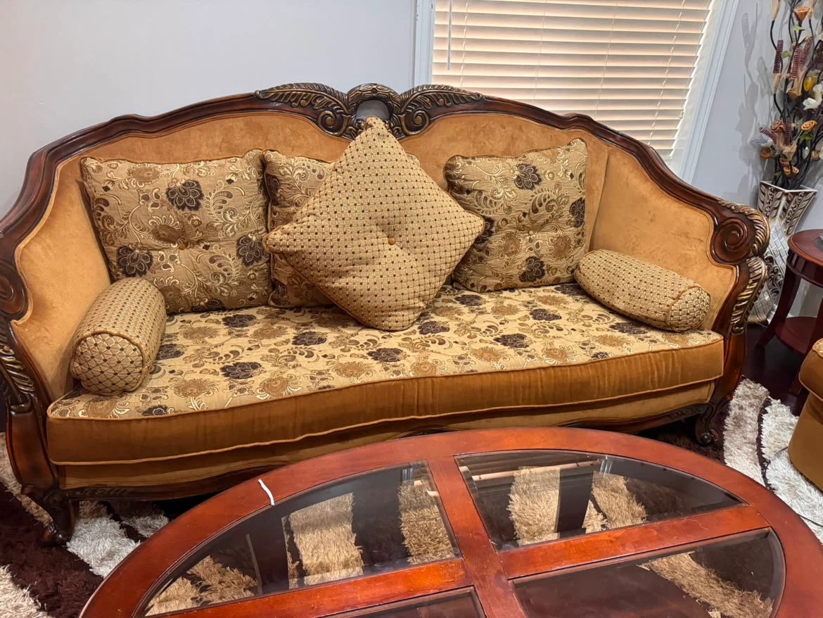 Luxury Sofa Set with Armchair and Coffee Table - photo 2