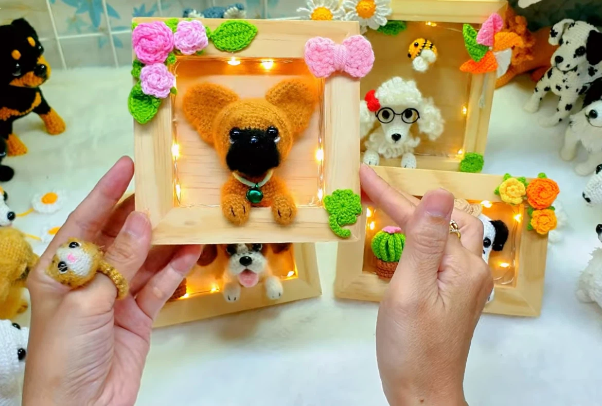 Crocheted Dog Picture Frame - photo 4