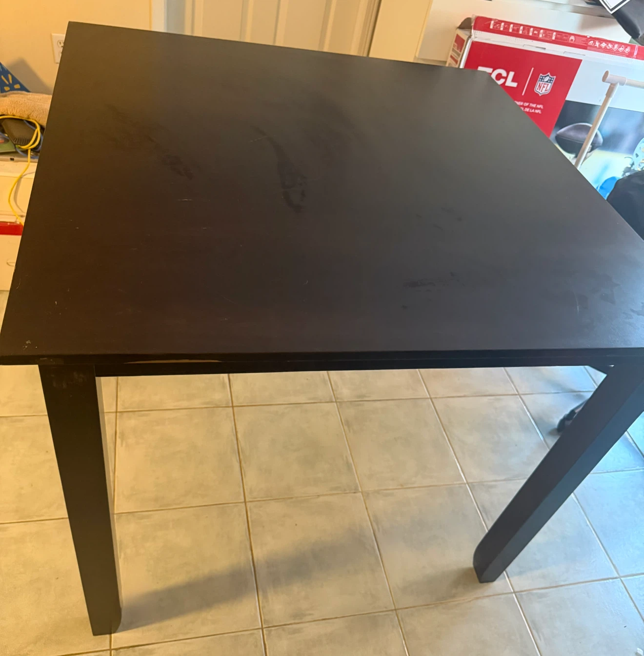 Dark Square Dining Table
