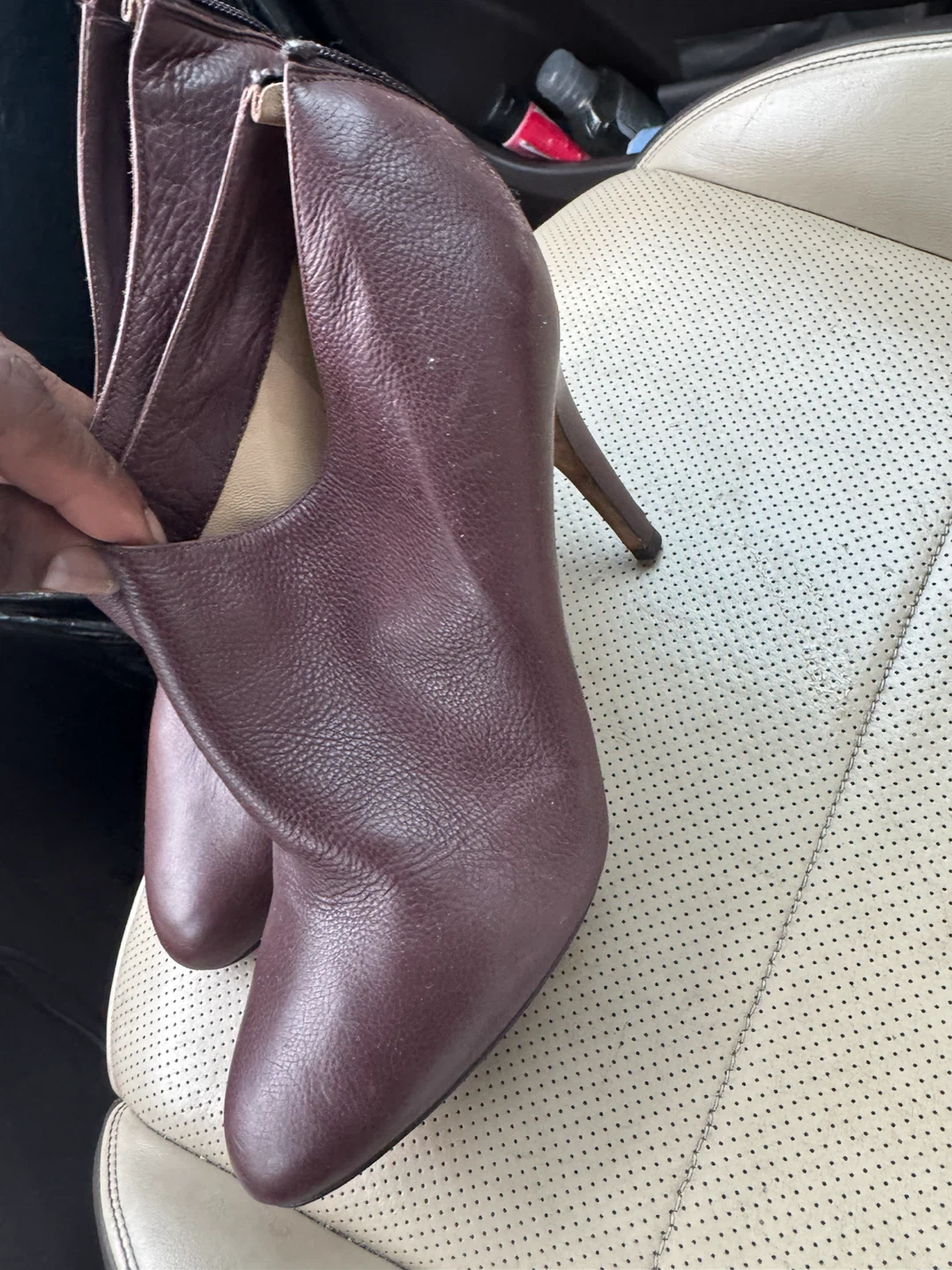 Jimmy Choo London Purple  Leather Ankle Boots - photo 3