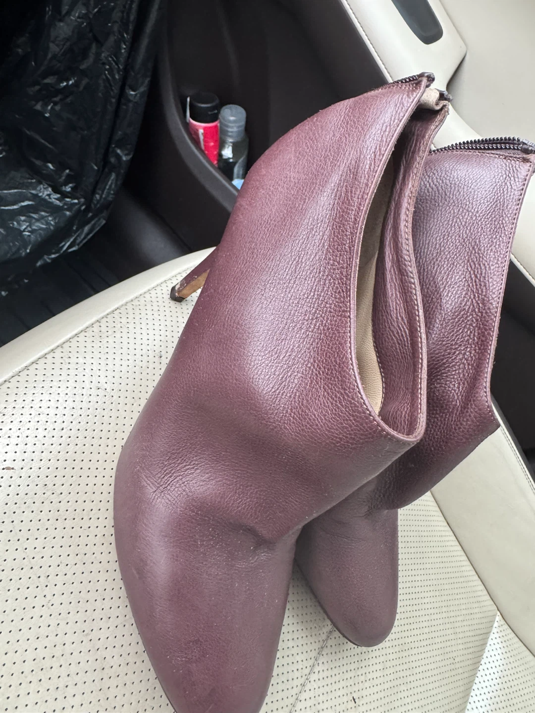 Jimmy Choo London Purple  Leather Ankle Boots - photo 4