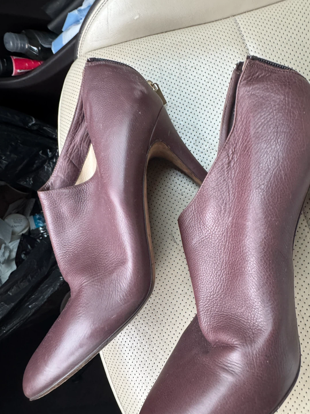 Jimmy Choo London Purple  Leather Ankle Boots - photo 5