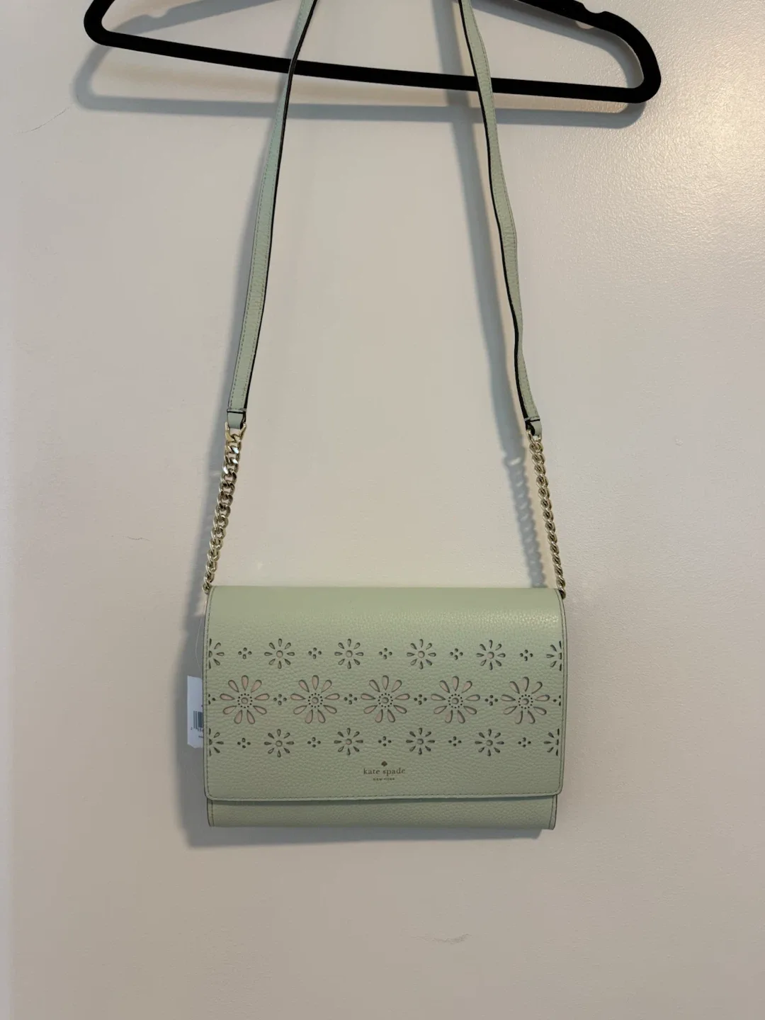 Kate Spade Mint Green Floral Crossbody Purse