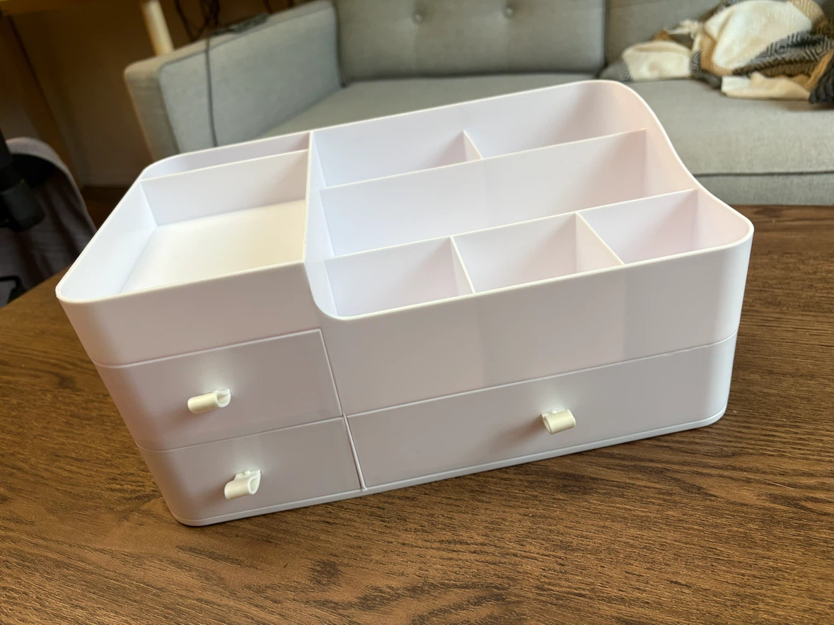 White Makeup Organizer with Drawers