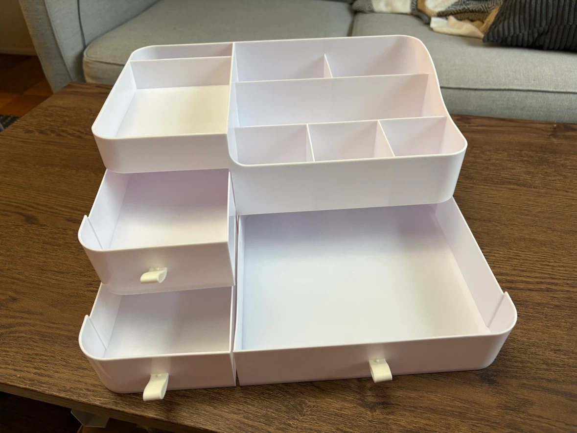 White Makeup Organizer with Drawers - photo 2