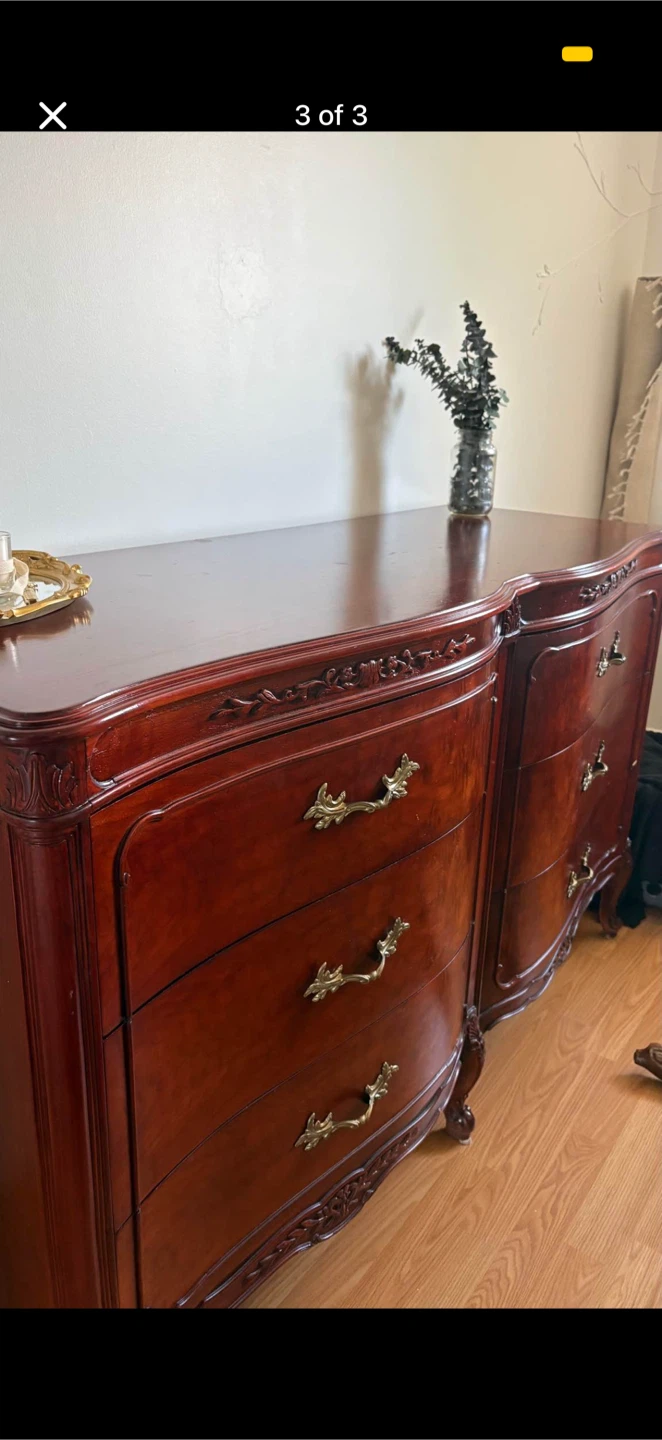Vintage Cherry Wood Dresser - photo 2