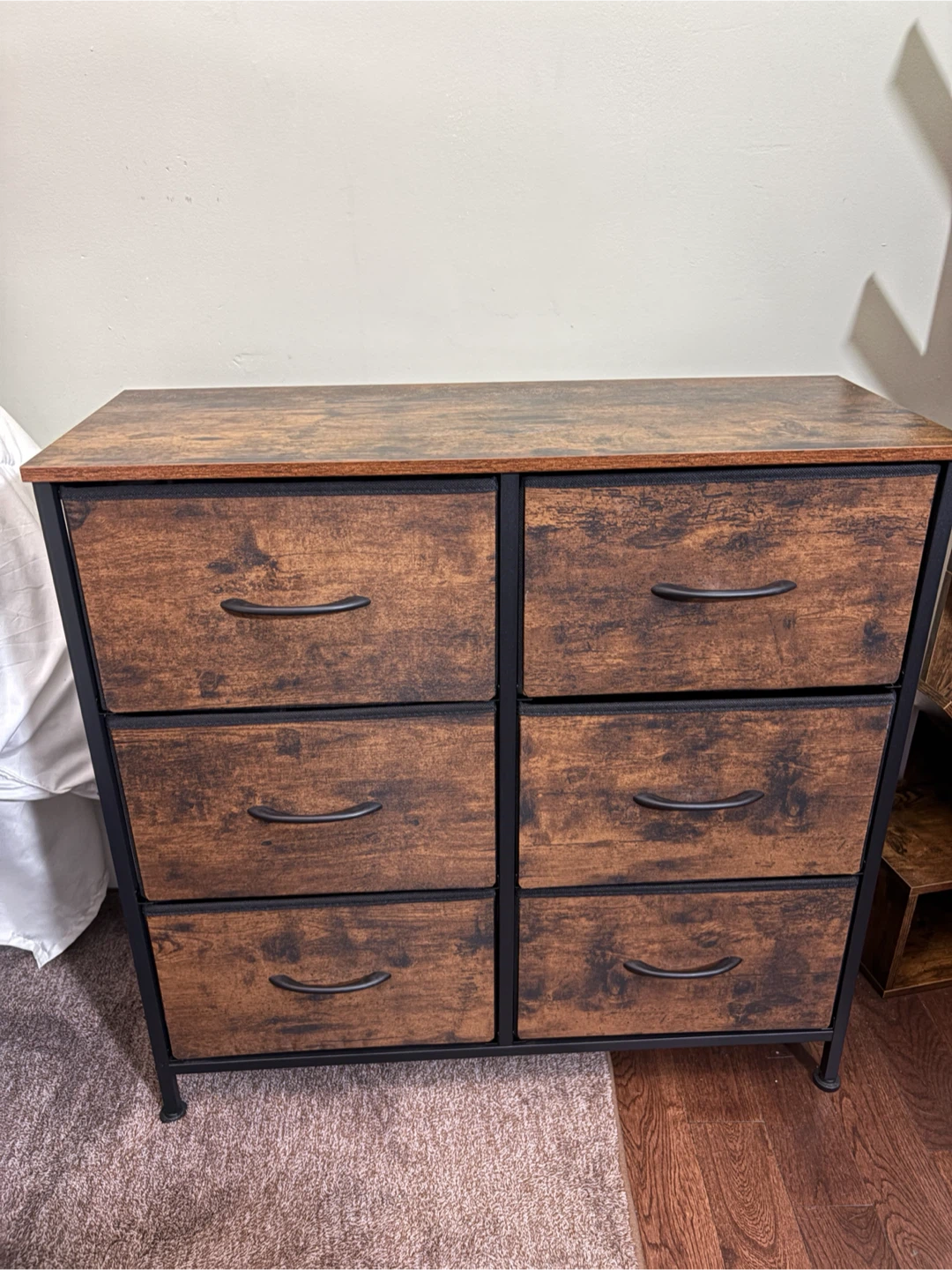 Rustic Wood 6-Drawer Dresser