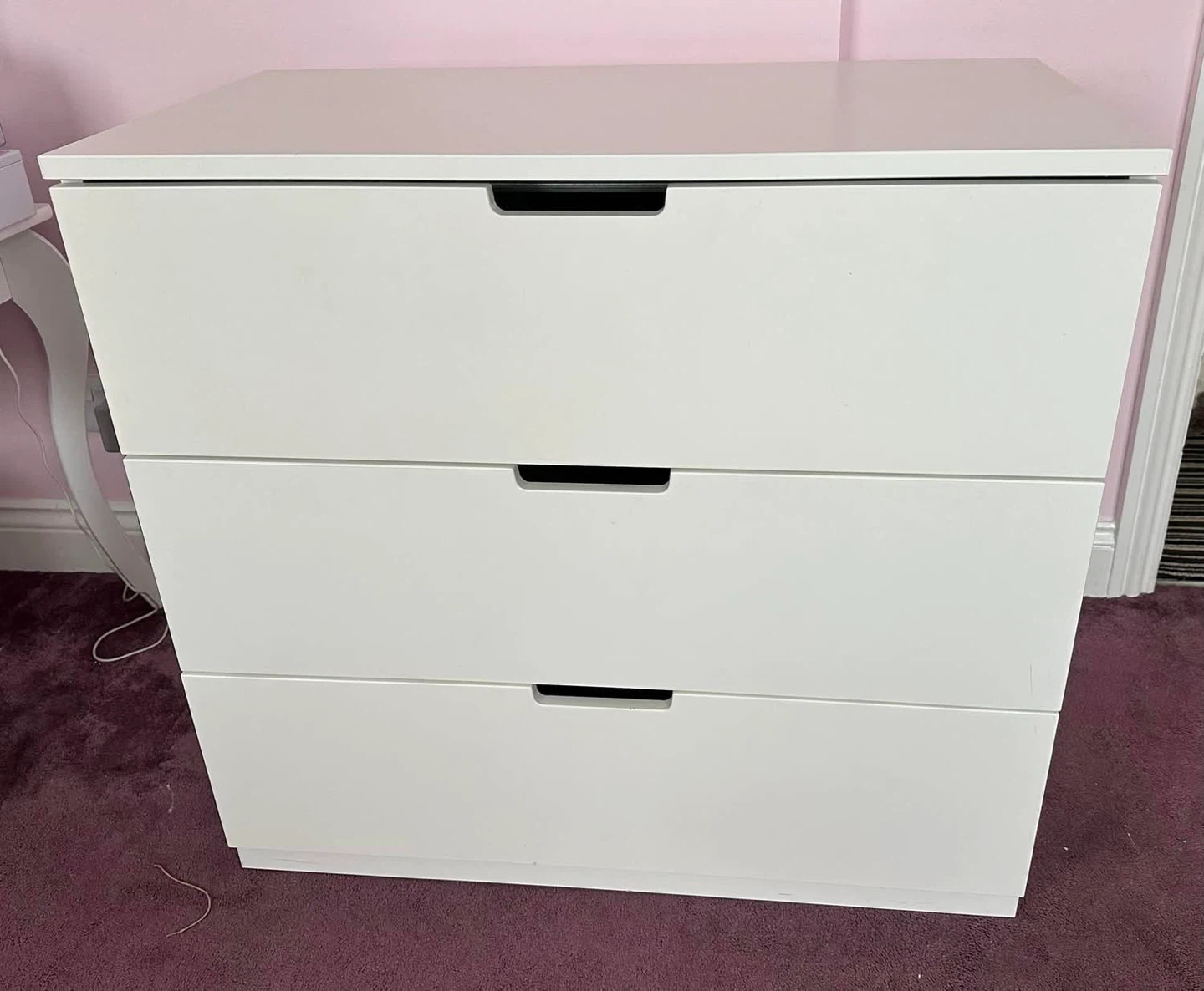 IKEA NORDLI dresser with three drawers white