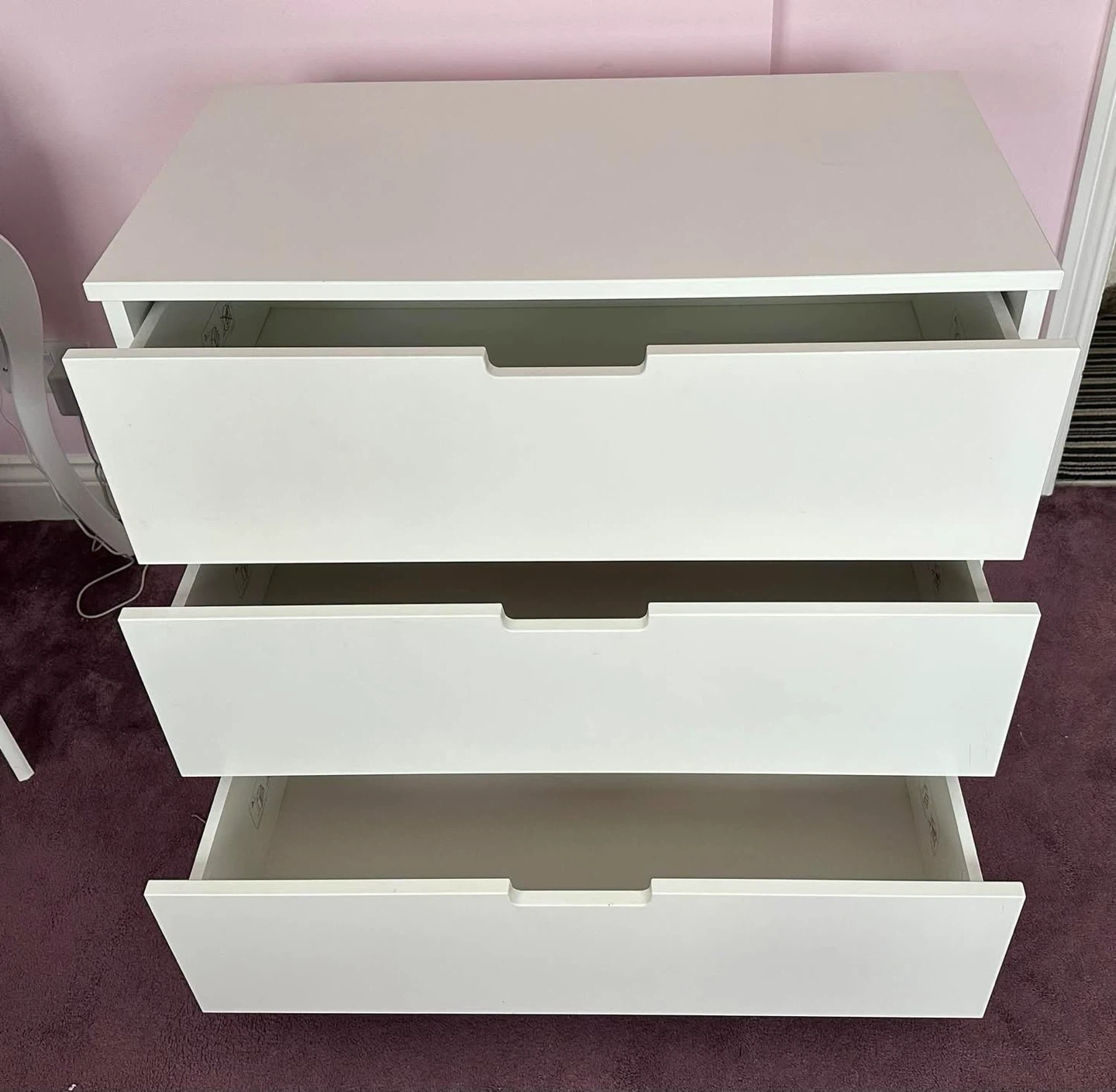 IKEA NORDLI dresser with three drawers white - photo 2