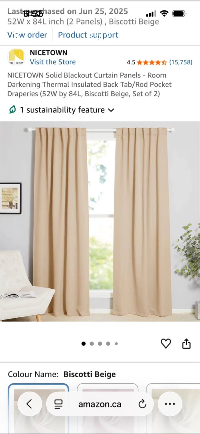 Cream black out curtains - photo 3