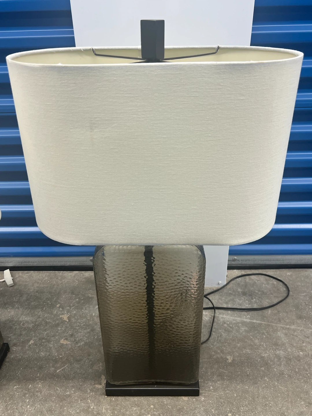 Black Glass Table Lamps - Fair Condition