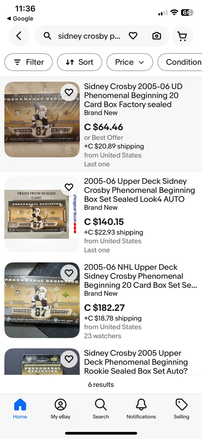SIDNEY CROSBY PHENOMENAL BEGINNING FACTORY SEALED BOX - photo 4